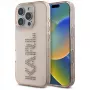 KARL LAGERFELD IML Rhinestones Logo Case voor iPhone 16 Pro roze