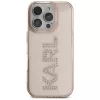 KARL LAGERFELD IML Rhinestones Logo Case voor iPhone 16 Pro roze