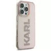 KARL LAGERFELD IML Rhinestones Logo Case voor iPhone 16 Pro roze