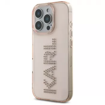 KARL LAGERFELD IML Rhinestones Logo Case voor iPhone 16 Pro Max roze