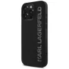 KARL LAGERFELD HC 3D Rubber Elongated Glitter Case voor Apple iPhone 16 Pro, zwart