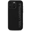 KARL LAGERFELD HC 3D Rubber Elongated Glitter Case voor Apple iPhone 16 Pro, zwart