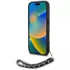 Karl Lagerfeld Saffiano Crystals with Chain Case voor iPhone 16 zwart