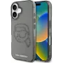 Karl Lagerfeld IML Rhinestones Karl Head Case voor iPhone 16 (zwart)