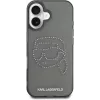 Karl Lagerfeld IML Rhinestones Karl Head Case voor iPhone 16 (zwart)