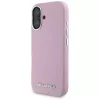 KARL LAGERFELD Saffiano Full Wrapped Elongated Metal Logo MagSafe Case voor Apple iPhone 16 - roze
