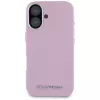 KARL LAGERFELD Saffiano Full Wrapped Elongated Metal Logo MagSafe Case voor Apple iPhone 16 - roze