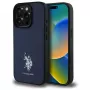 U.S. POLO ASSN. Leren achterkant met borduursel voor Apple iPhone 15 Pro Max 6,7 inch navy