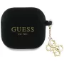 Guess Silicone 4G Charm Case voor AirPods 4 - zwart