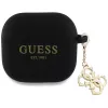Guess Silicone 4G Charm Case voor AirPods 4 - zwart