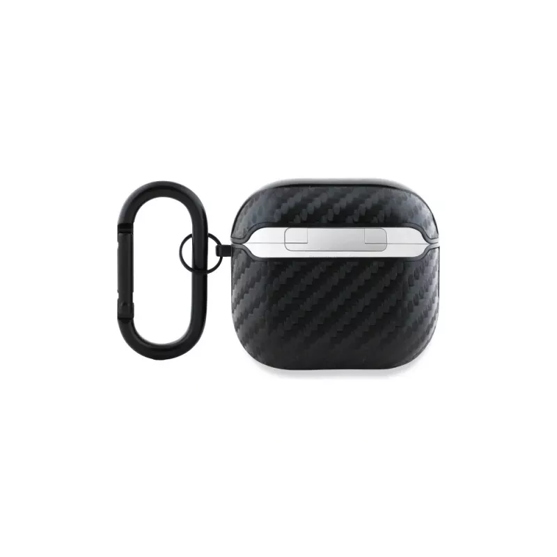 BMW BMA4CMPUCA AirPods 4 Cover zwart PU Carbon M Collection
