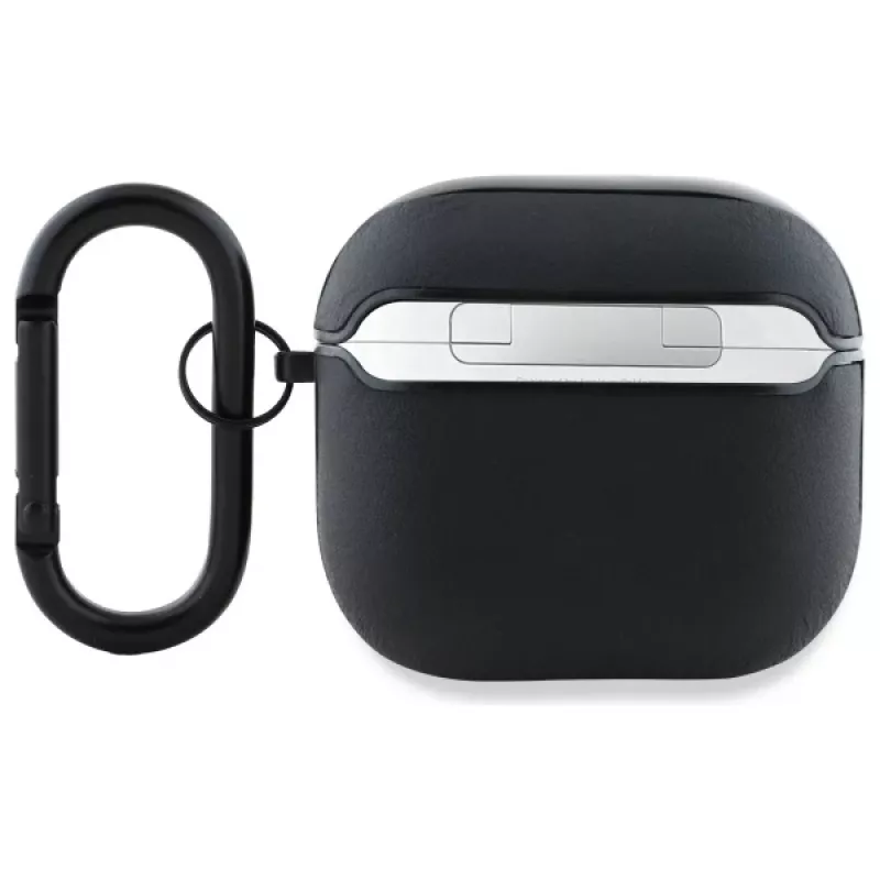AMG AMA4SLWK AirPods 4 hoesje zwart leer wit logo