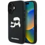 KARL LAGERFELD HC 3D Rubber DoubleHeads hoesje voor iPhone 16, zwart