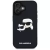 KARL LAGERFELD HC 3D Rubber DoubleHeads hoesje voor iPhone 16, zwart