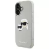 KARL LAGERFELD HC 3D Rubber DoubleHeads hoesje voor Apple iPhone 16 - beige