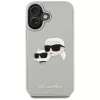 KARL LAGERFELD HC 3D Rubber DoubleHeads hoesje voor Apple iPhone 16 - beige