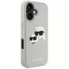 KARL LAGERFELD HC 3D Rubber DoubleHeads hoesje voor Apple iPhone 16 - beige