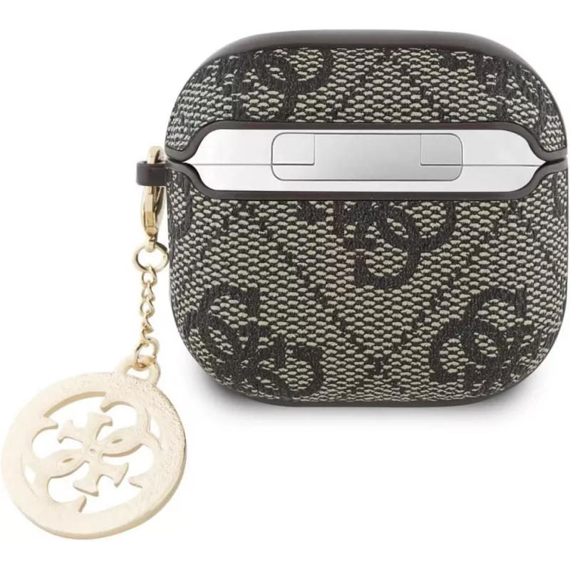 Guess 4G Strass Charm beschermhoes voor Apple AirPods 4, bruin