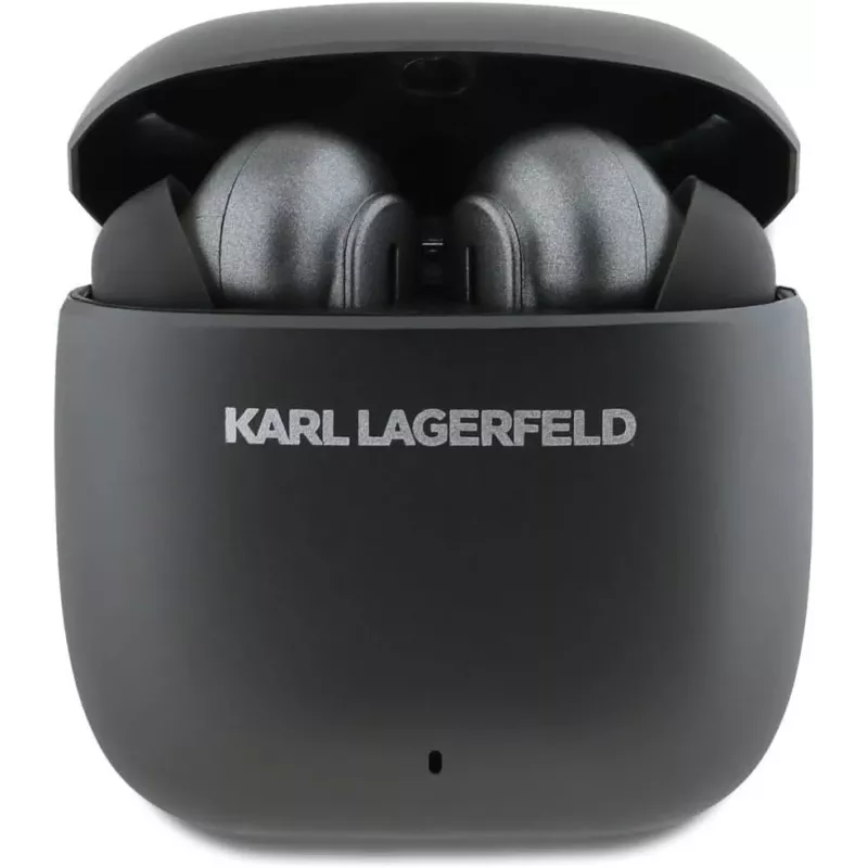 KARL LAGERFELD Metal Printed Logo TWS-oordopjes met ANC/ENC - zwart