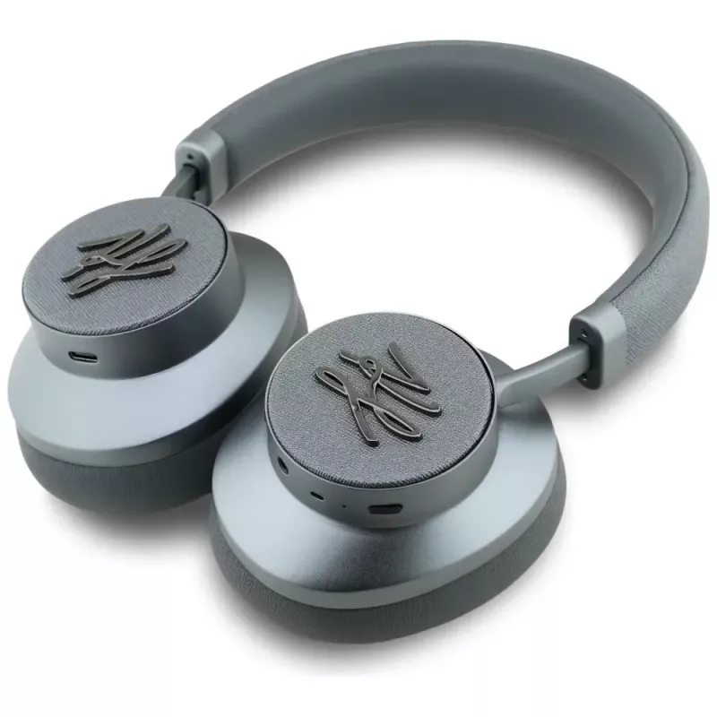 Karl Lagerfeld Grained Initials Bluetooth ANC over-ear koptelefoon grijs