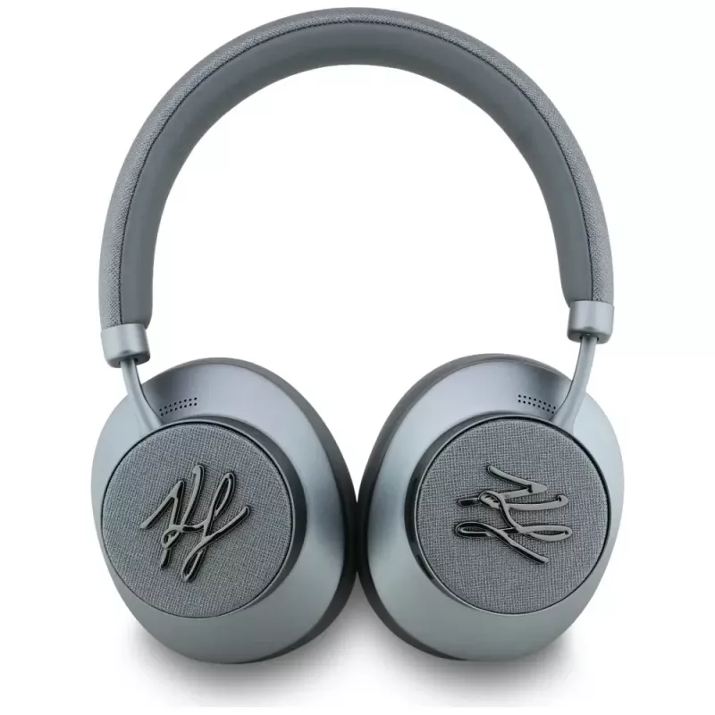 Karl Lagerfeld Grained Initials Bluetooth ANC over-ear koptelefoon grijs
