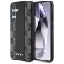 DKNY Leather Checkered Pattern MagSafe hoesje voor Samsung Galaxy S25, zwart
