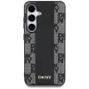 DKNY Leather Checkered Pattern MagSafe hoesje voor Samsung Galaxy S25, zwart