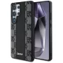DKNY leren Checkered Pattern MagSafe hoesje voor Samsung Galaxy S25 Ultra zwart