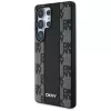 DKNY leren Checkered Pattern MagSafe hoesje voor Samsung Galaxy S25 Ultra zwart