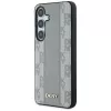 DKNY leren Checkered Pattern MagSafe hoesje voor Samsung Galaxy S25 - taupe