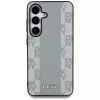 DKNY leren Checkered Pattern MagSafe hoesje voor Samsung Galaxy S25 - taupe