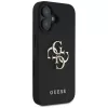 Guess Grained Big 4G Logo Small Classic Logo hoesje voor iPhone 16 (zwart)