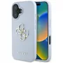 Guess Grained Big 4G Logo Small Classic Logo backcover voor Apple iPhone 16 - blauw
