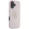 Guess Grained Big 4G Logo Small Classic Logo backcover voor Apple iPhone 16 - roze