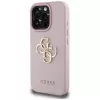 Guess Grained Big 4G Logo Small Classic Logo backcover voor Apple iPhone 16 Pro (roze)