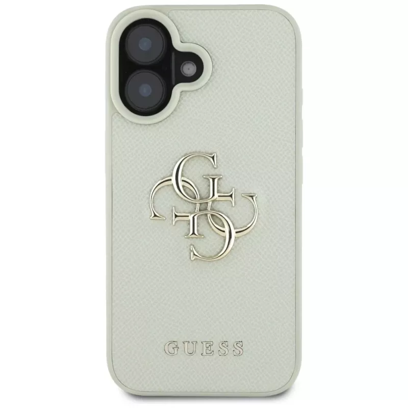 Guess Grained Big 4G Logo Small Classic backcover voor iPhone 16 - groen