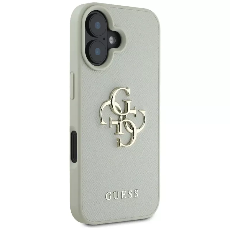 Guess Grained Big 4G Logo Small Classic backcover voor iPhone 16 - groen