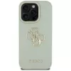 Guess Grained Big 4G Logo Small Classic Logo backcover voor Apple iPhone 16 Pro - groen
