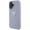 Guess Hot Stamp 4G Pattern Triangle Metal Logo hoesje voor iPhone 16 (paars)
