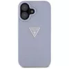 Guess Hot Stamp 4G Pattern Triangle Metal Logo hoesje voor iPhone 16 (paars)