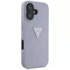 Guess Hot Stamp 4G Pattern Triangle Metal Logo hoesje voor iPhone 16 (paars)