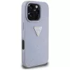 Guess Hot Stamp 4G Pattern Triangle Metal Logo backcover voor iPhone 16 Pro, paars