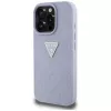 Guess Hot Stamp 4G Pattern Triangle Metal Logo hoesje voor iPhone 16 Pro Max (paars)
