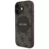 Guess 4G Circle Classic Logo MagSafe hoesje voor iPhone 16, bruin