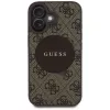 Guess 4G Circle Classic Logo MagSafe hoesje voor iPhone 16, bruin