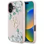 Guess Grained Roses Big 4G Logo Case voor Apple iPhone 16 - roze