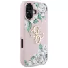 Guess Grained Roses Big 4G Logo Case voor Apple iPhone 16 - roze