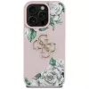 Guess Grained Roses Big 4G Logo Case voor iPhone 16 Pro Max - roze