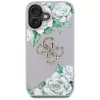 Guess Grained Roses Big 4G Logo Case voor Apple iPhone 16 - paars