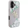 Guess Grained Roses Big 4G Logo Case voor Apple iPhone 16 - paars